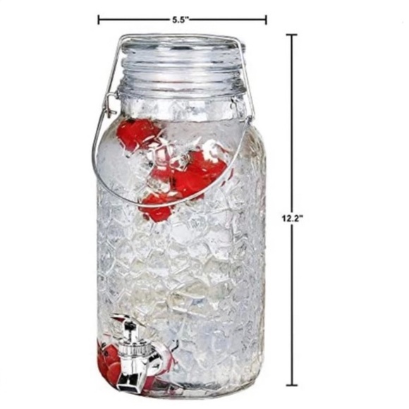 estilo Dining Estilo Hammered Glass Drink Dispenser Gallon Poshmark